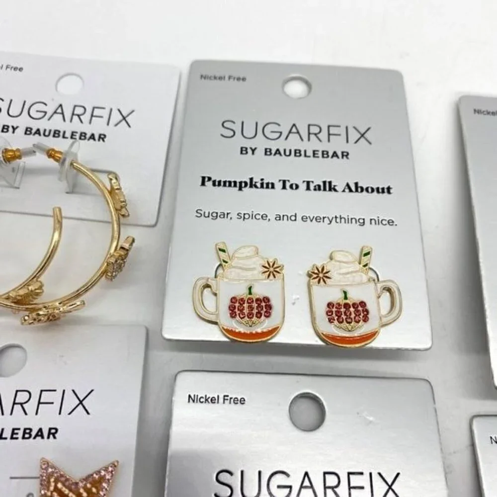 Sugarfix By Baublebar 9 Piece Earrings Lot New